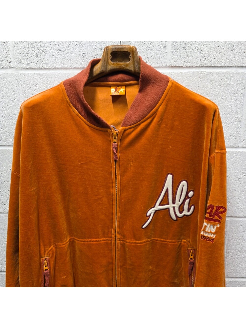 Vintage Limited Edition FUBU Platinum 29x33 Muhammad Ali Sewn Track Jacket XL
